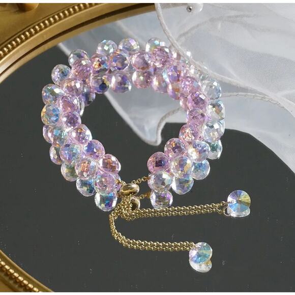 Pink Swarovski Beaded Bracelet - Picture 8 of 8